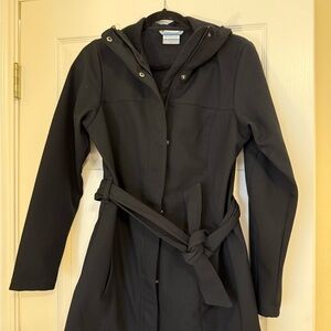 Women's Black Hooded Coat